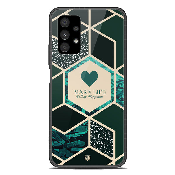 Happiness Series Soft Phone Case - Premium Glass Case - Design 4 - Samsung Galaxy A13