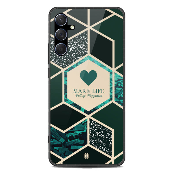 Happiness Series Soft Phone Case - Premium Glass Case - Design 4 - Samsung Galaxy M53