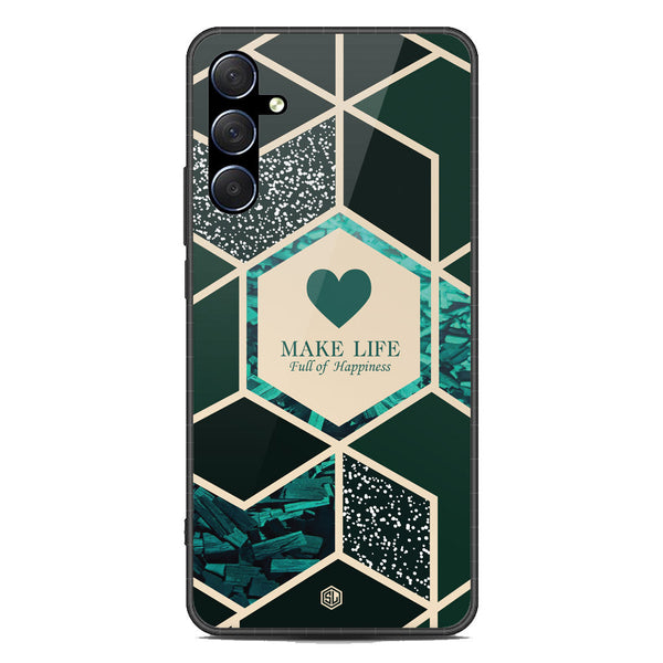 Happiness Series Soft Phone Case - Premium Glass Case - Design 4 - Samsung Galaxy M54