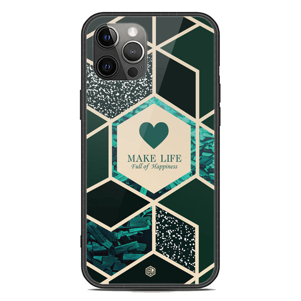 Happiness Series Soft Phone Case - Premium Glass Case - Design 4 - iPhone 12 Pro Max