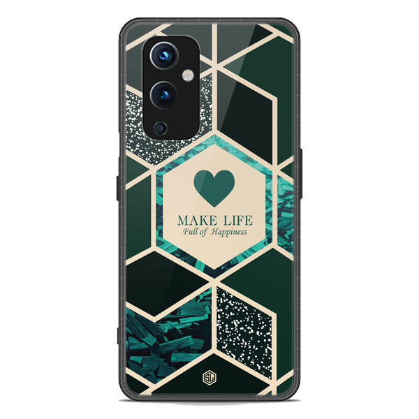 Happiness Series Soft Phone Case - Premium Glass Case - Design 4 - OnePlus 9