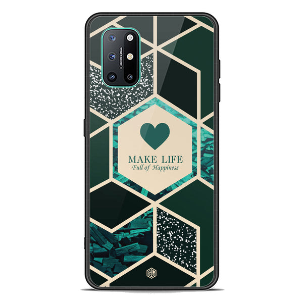 Happiness Series Soft Phone Case - Premium Glass Case - Design 4 - OnePlus 8T