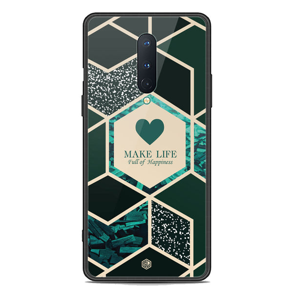 Happiness Series Soft Phone Case - Premium Glass Case - Design 4 - OnePlus 8 4G