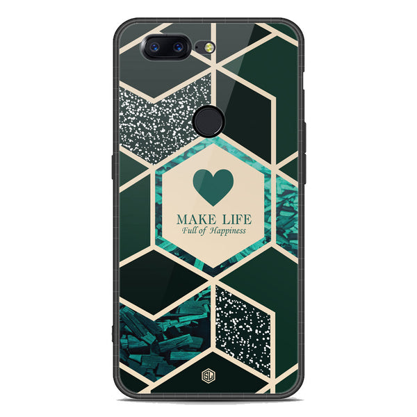 Happiness Series Soft Phone Case - Premium Glass Case - Design 4 - OnePlus 5T