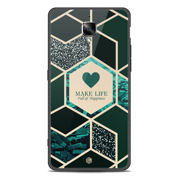 Happiness Series Soft Phone Case - Premium Glass Case - Design 4 - OnePlus 3T