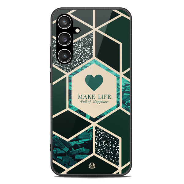 Happiness Series Soft Phone Case - Premium Glass Case - Design 4 - Samsung Galaxy S23 FE