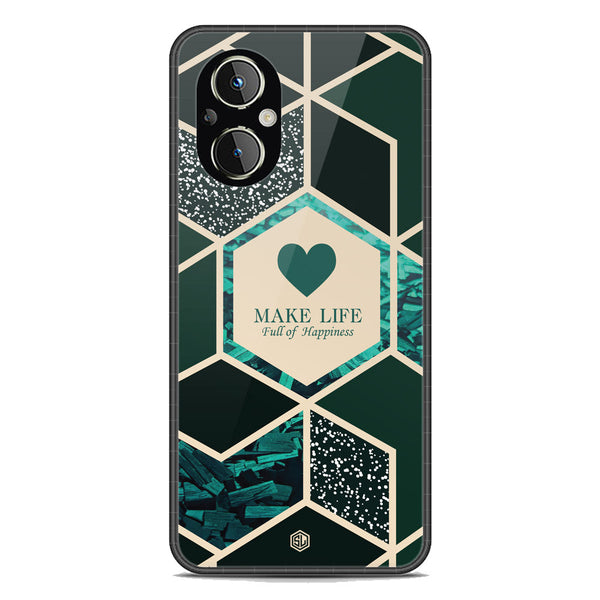 Happiness Series Soft Phone Case - Premium Glass Case - Design 4 - Oppo Reno 7 Lite