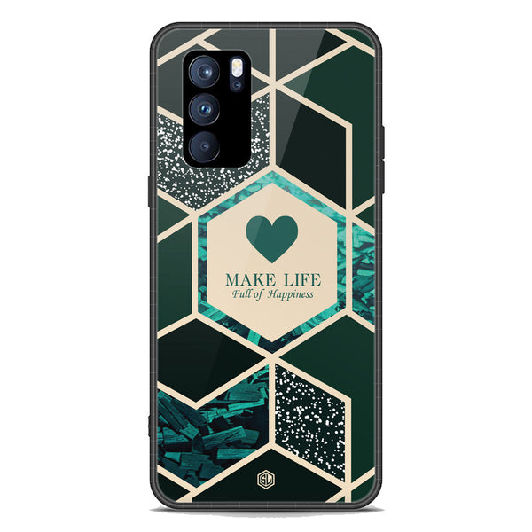 Happiness Series Soft Phone Case - Premium Glass Case - Design 4 - Oppo Reno 6 5G