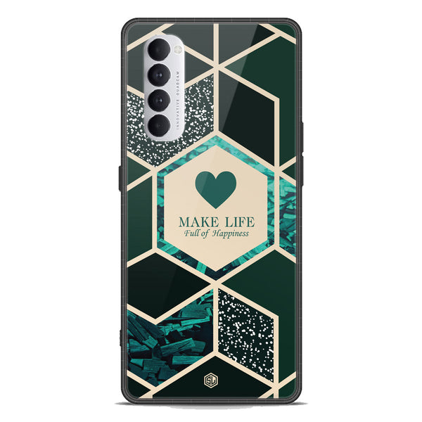 Happiness Series Soft Phone Case - Premium Glass Case - Design 4 - Oppo Reno 4 Pro 5G