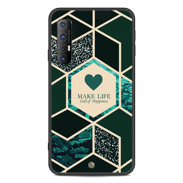 Happiness Series Soft Phone Case - Premium Glass Case - Design 4 - Oppo Reno 3 Pro