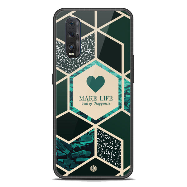 Happiness Series Soft Phone Case - Premium Glass Case - Design 4 - Oppo Find X2