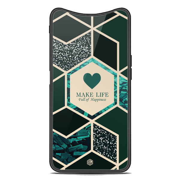 Happiness Series Soft Phone Case - Premium Glass Case - Design 4 - Oppo Find X