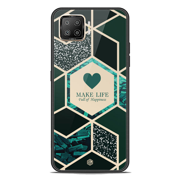 Happiness Series Soft Phone Case - Premium Glass Case - Design 4 - Oppo F17 Pro