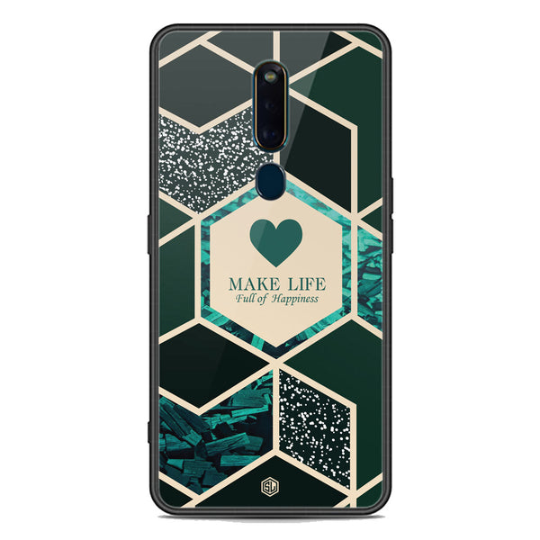 Happiness Series Soft Phone Case - Premium Glass Case - Design 4 - Oppo F11 Pro