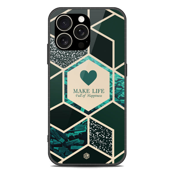 Happiness Series Soft Phone Case - Premium Glass Case - Design 4 - iPhone 15 Pro Max