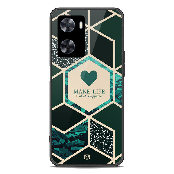 Happiness Series Soft Phone Case - Premium Glass Case - Design 4 - Oppo A77 4G