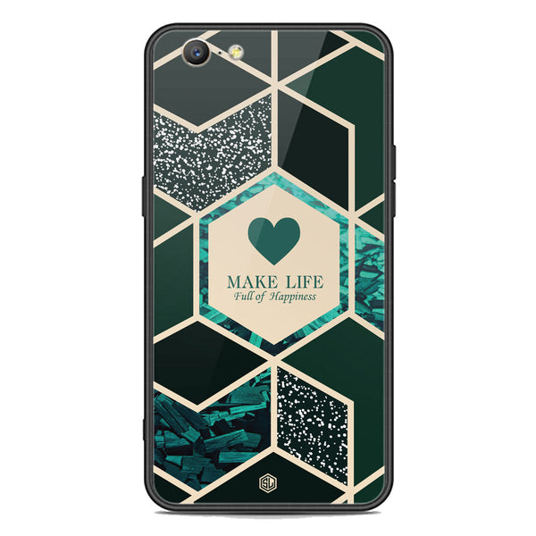 Happiness Series Soft Phone Case - Premium Glass Case - Design 4 - Oppo A57