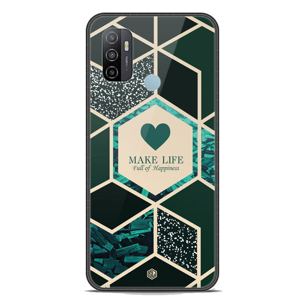 Happiness Series Soft Phone Case - Premium Glass Case - Design 4 - Oppo A53s