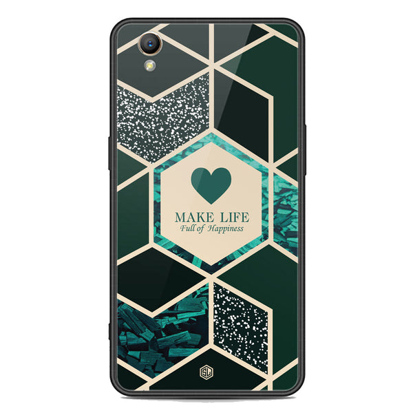 Happiness Series Soft Phone Case - Premium Glass Case - Design 4 - Oppo A37