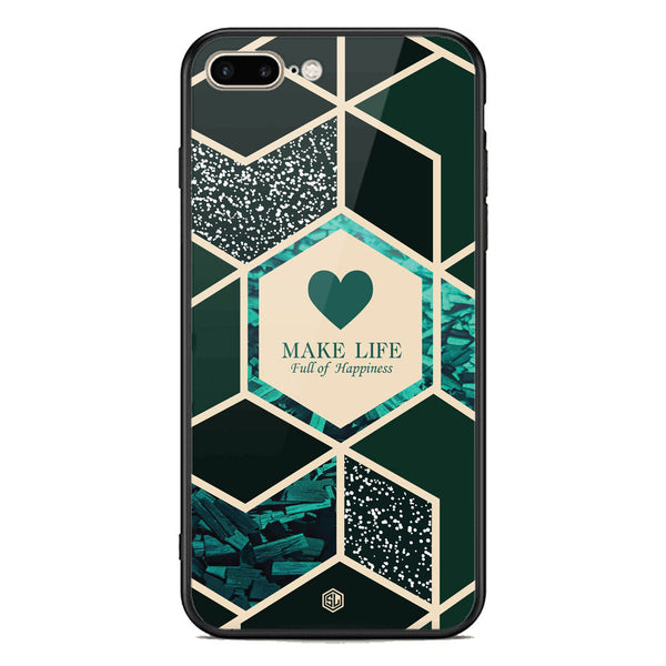 Happiness Series Soft Phone Case - Premium Glass Case - Design 4 - iPhone 8 Plus / 7 Plus