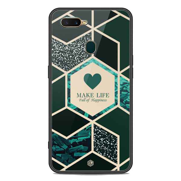 Happiness Series Soft Phone Case - Premium Glass Case - Design 4 - Oppo A12