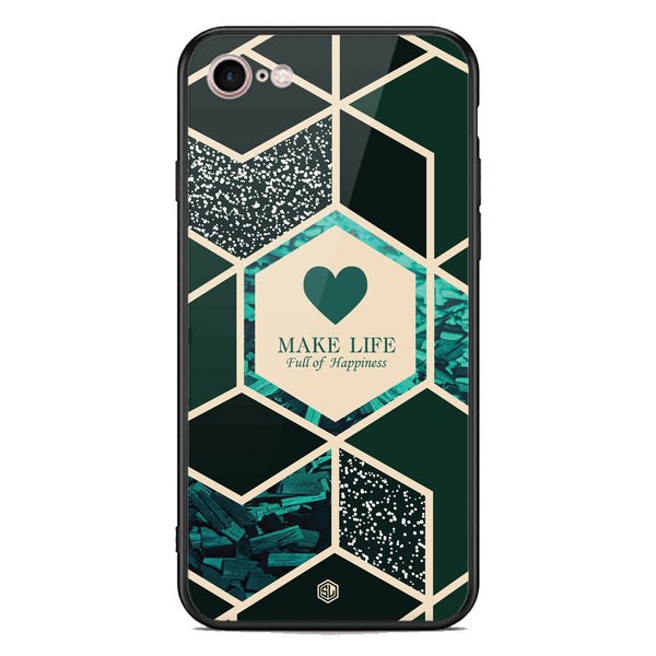Happiness Series Soft Phone Case - Premium Glass Case - Design 4 - iPhone 8 / 7