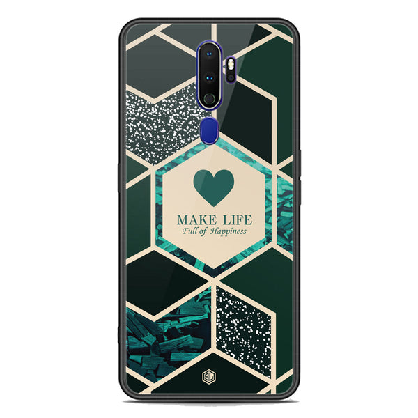 Happiness Series Soft Phone Case - Premium Glass Case - Design 4 - Oppo A5 2020