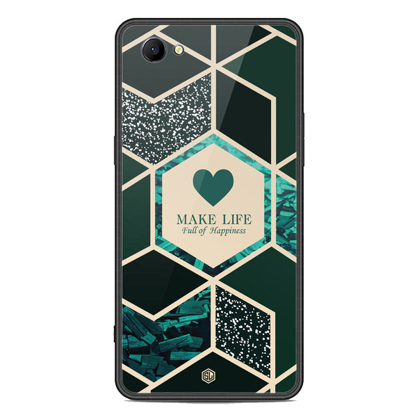 Happiness Series Soft Phone Case - Premium Glass Case - Design 4 - Oppo A3