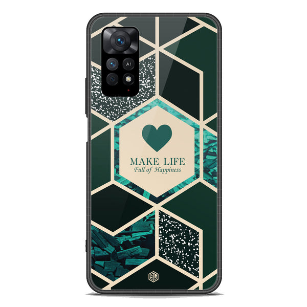 Happiness Series Soft Phone Case - Premium Glass Case - Design 4 - Xiaomi Redmi Note 11 Pro