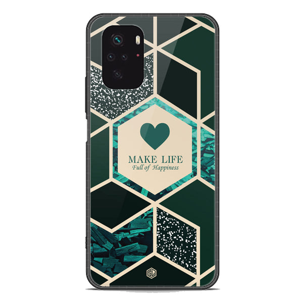 Happiness Series Soft Phone Case - Premium Glass Case - Design 4 - Xiaomi Redmi Note 10S