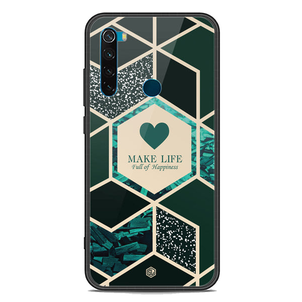 Happiness Series Soft Phone Case - Premium Glass Case - Design 4 - Xiaomi Redmi Note 8 2021