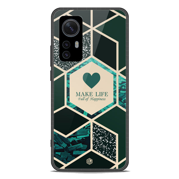 Happiness Series Soft Phone Case - Premium Glass Case - Design 4 - Xiaomi 12S Pro