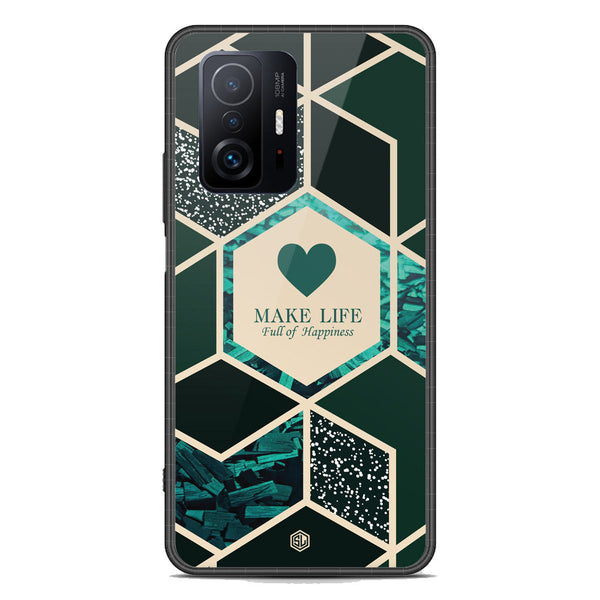 Happiness Series Soft Phone Case - Premium Glass Case - Design 4 - Xiaomi 11T Pro