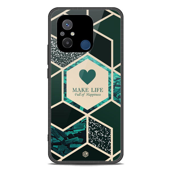 Happiness Series Soft Phone Case - Premium Glass Case - Design 4 - Xiaomi Redmi 12C