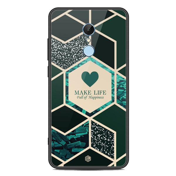 Happiness Series Soft Phone Case - Premium Glass Case - Design 4 - Xiaomi Redmi 5