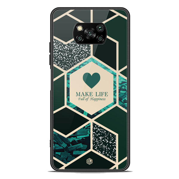 Happiness Series Soft Phone Case - Premium Glass Case - Design 4 - Xiaomi Poco X3 Pro