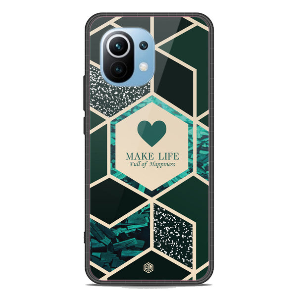 Happiness Series Soft Phone Case - Premium Glass Case - Design 4 - Xiaomi Mi 11