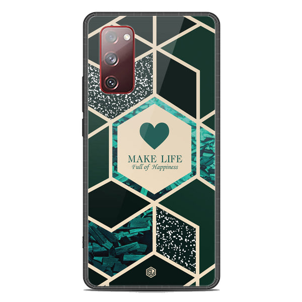 Happiness Series Soft Phone Case - Premium Glass Case - Design 4 - Samsung Galaxy S20 FE