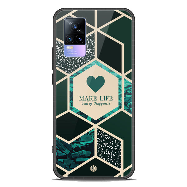 Happiness Series Soft Phone Case - Premium Glass Case - Design 4 - Vivo Y73