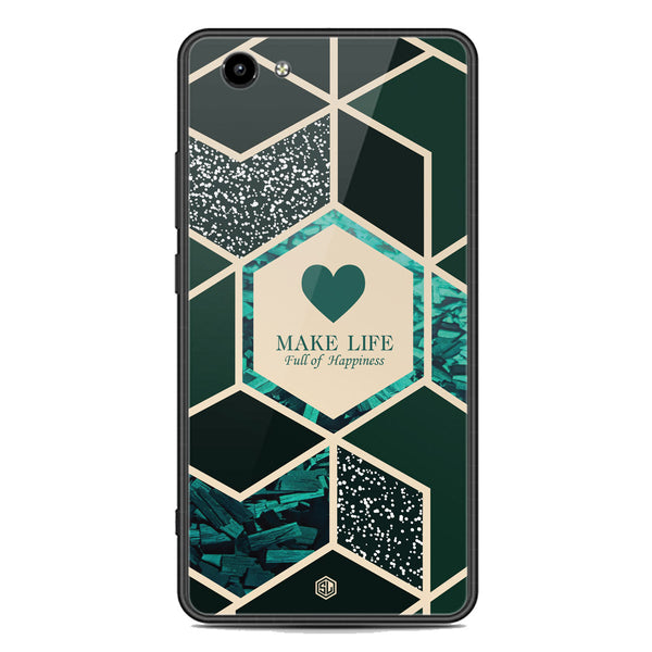 Happiness Series Soft Phone Case - Premium Glass Case - Design 4 - Vivo Y71