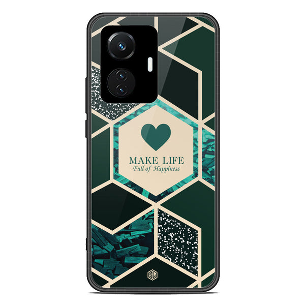 Happiness Series Soft Phone Case - Premium Glass Case - Design 4 - Vivo Y55 4G