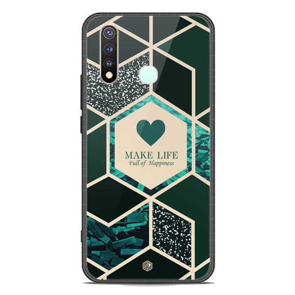 Happiness Series Soft Phone Case - Premium Glass Case - Design 4 - Vivo Y19