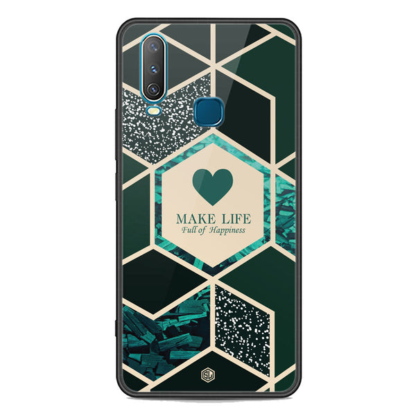 Happiness Series Soft Phone Case - Premium Glass Case - Design 4 - Vivo Y12