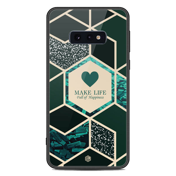 Happiness Series Soft Phone Case - Premium Glass Case - Design 4 - Samsung Galaxy S10e