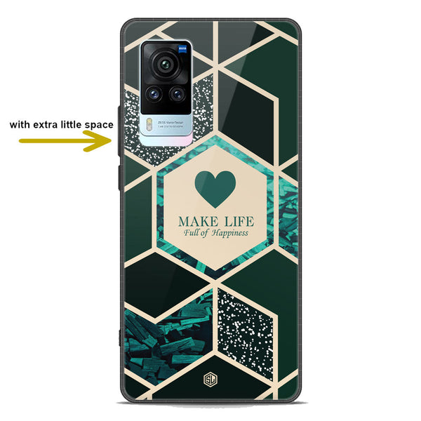 Happiness Series Soft Phone Case - Premium Glass Case - Design 4 - Vivo X60