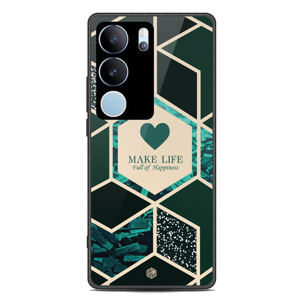 Happiness Series Soft Phone Case - Premium Glass Case - Design 4 - Vivo V29