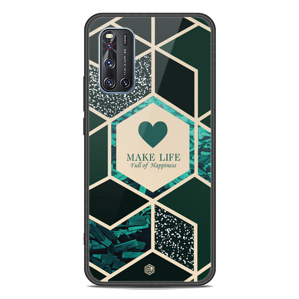 Happiness Series Soft Phone Case - Premium Glass Case - Design 4 - Vivo V19
