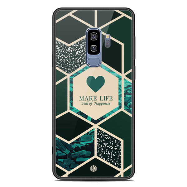 Happiness Series Soft Phone Case - Premium Glass Case - Design 4 - Samsung Galaxy S9 Plus