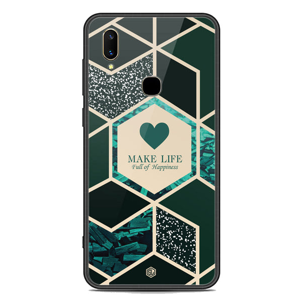 Happiness Series Soft Phone Case - Premium Glass Case - Design 4 - Vivo V11