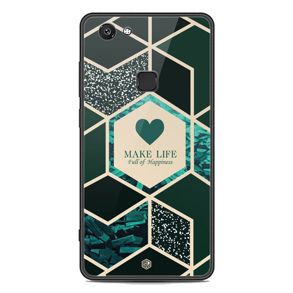 Happiness Series Soft Phone Case - Premium Glass Case - Design 4 - Vivo V7